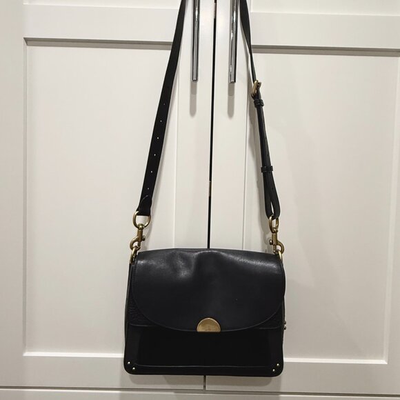 Coach Dreamer Mixed Leather & Suede Shoulder Bag — Black - Picture 3 of 7